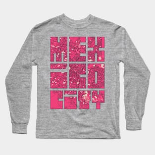 Mexico City Map Typography - Blossom Long Sleeve T-Shirt